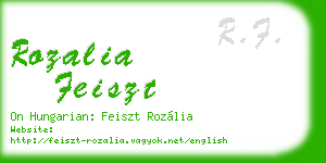 rozalia feiszt business card
